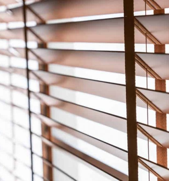 Window With Wooden Blinds — Door & Window Furnishings in the Northern Rivers