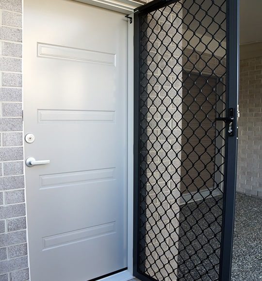 Home Entrance With Security Screen Door — Budget Screens & Awnings in Lismore, NSW