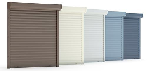 Four Different Coloured Roller Shutters — Budget Screens & Awnings in Lismore, NSW